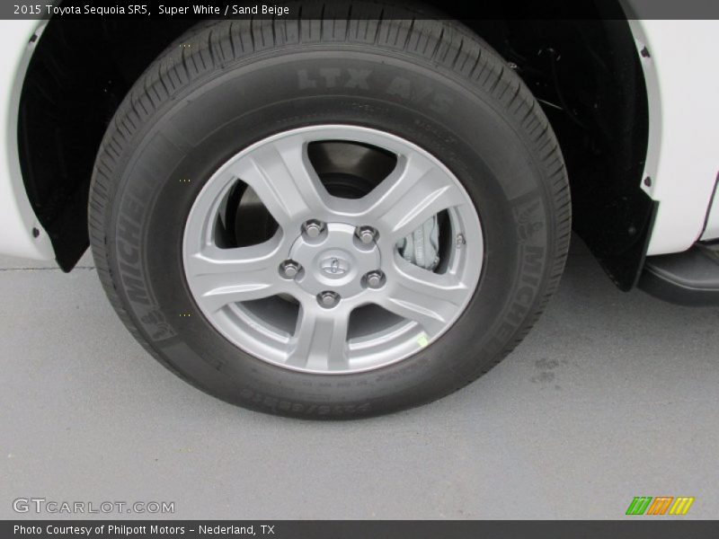 Super White / Sand Beige 2015 Toyota Sequoia SR5