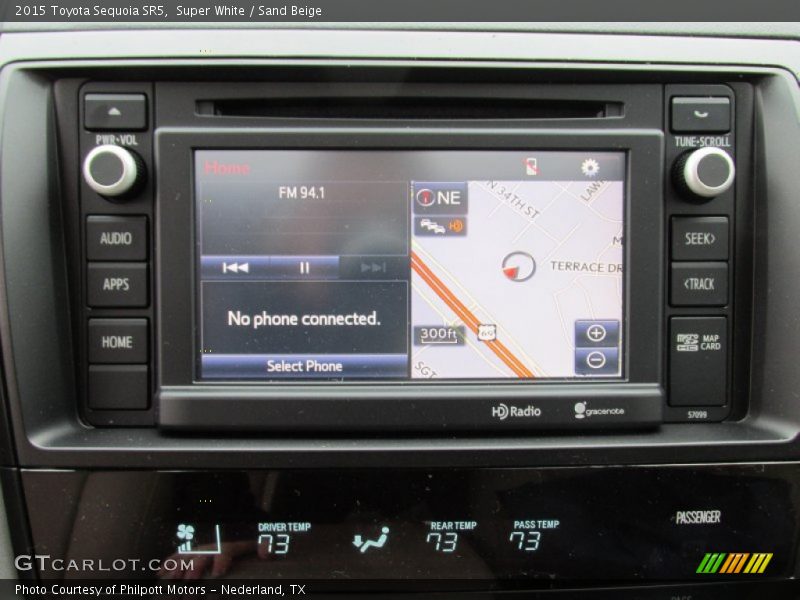 Navigation of 2015 Sequoia SR5