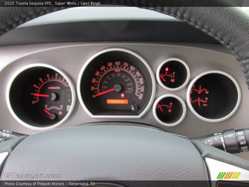 Super White / Sand Beige 2015 Toyota Sequoia SR5