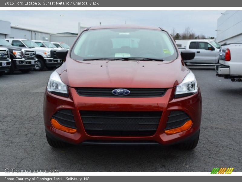Sunset Metallic / Charcoal Black 2015 Ford Escape S