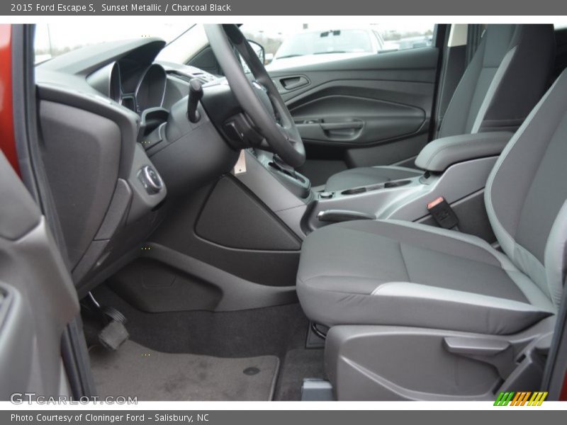 Sunset Metallic / Charcoal Black 2015 Ford Escape S