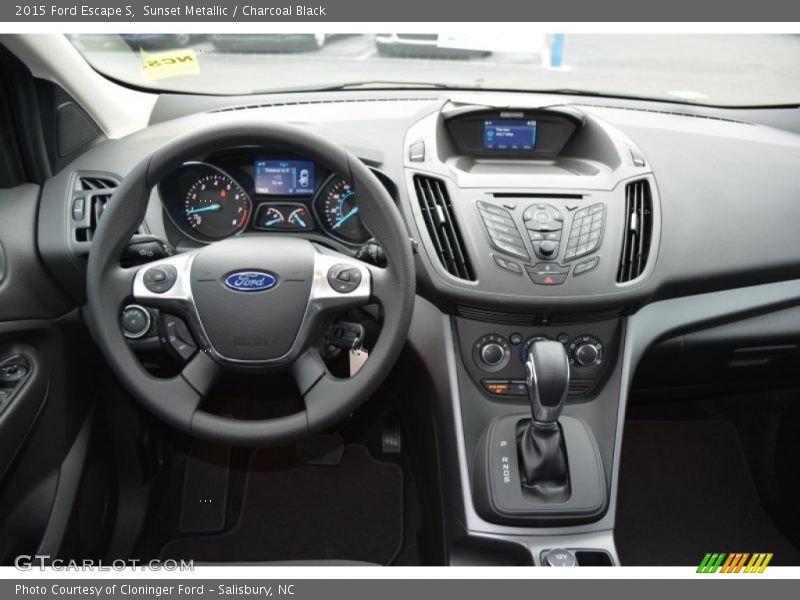 Sunset Metallic / Charcoal Black 2015 Ford Escape S