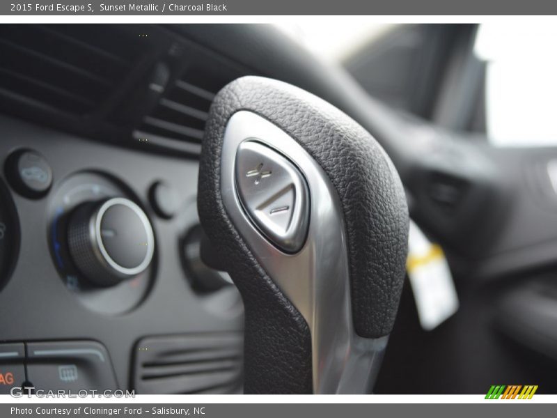 Sunset Metallic / Charcoal Black 2015 Ford Escape S