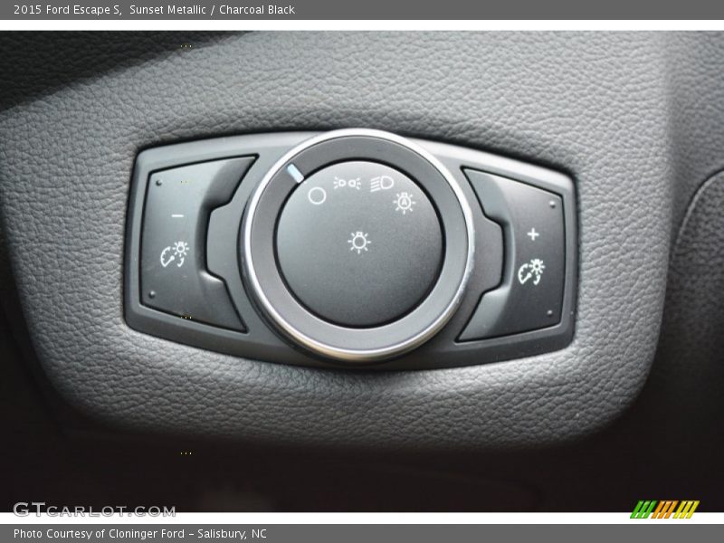 Sunset Metallic / Charcoal Black 2015 Ford Escape S