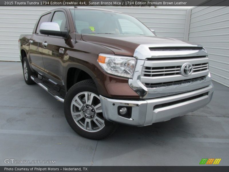 Sunset Bronze Mica / 1794 Edition Premium Brown Leather 2015 Toyota Tundra 1794 Edition CrewMax 4x4