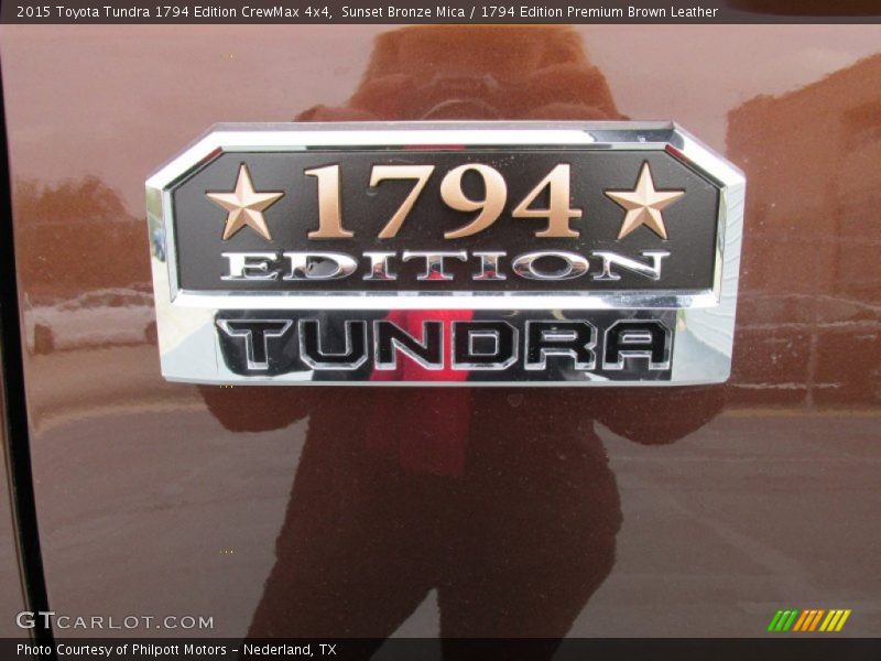 Sunset Bronze Mica / 1794 Edition Premium Brown Leather 2015 Toyota Tundra 1794 Edition CrewMax 4x4
