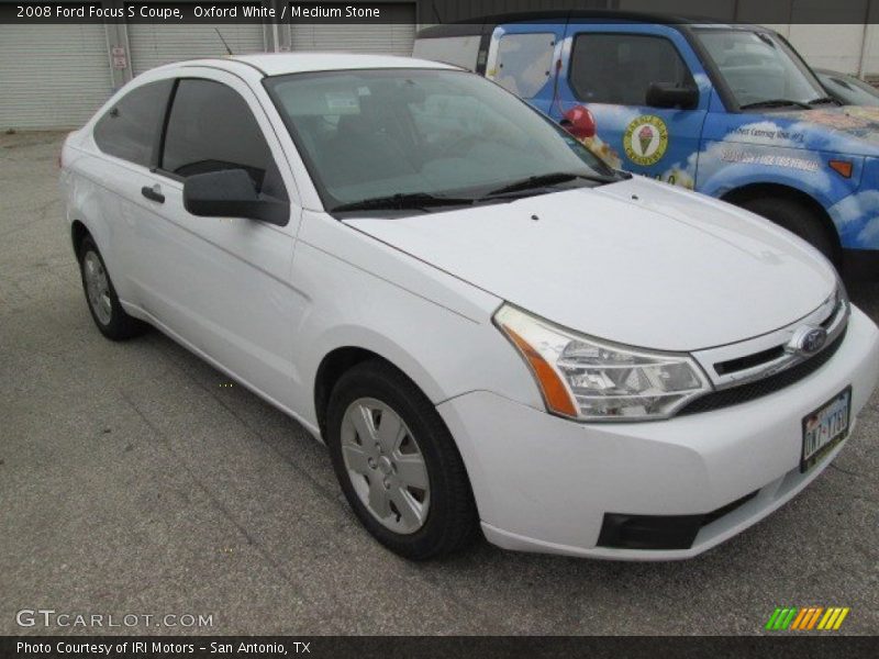 Oxford White / Medium Stone 2008 Ford Focus S Coupe