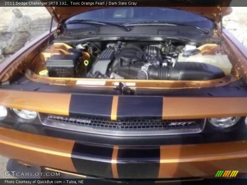 Toxic Orange Pearl / Dark Slate Gray 2011 Dodge Challenger SRT8 392