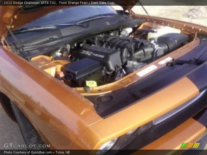 Toxic Orange Pearl / Dark Slate Gray 2011 Dodge Challenger SRT8 392