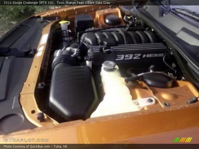 Toxic Orange Pearl / Dark Slate Gray 2011 Dodge Challenger SRT8 392