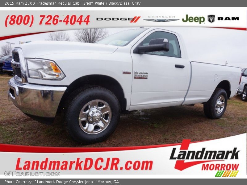 Bright White / Black/Diesel Gray 2015 Ram 2500 Tradesman Regular Cab