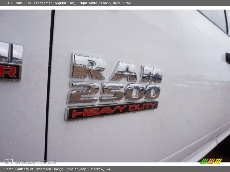 Bright White / Black/Diesel Gray 2015 Ram 2500 Tradesman Regular Cab