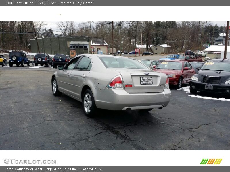 Silver Birch Metallic / Camel 2008 Ford Fusion SE V6