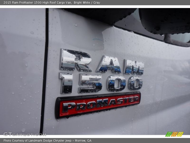 Bright White / Gray 2015 Ram ProMaster 1500 High Roof Cargo Van