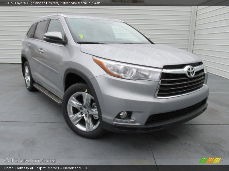 Silver Sky Metallic / Ash 2015 Toyota Highlander Limited