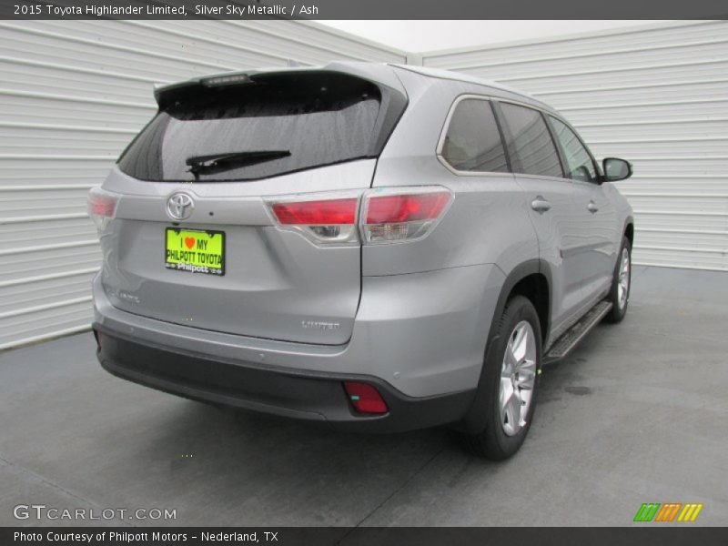 Silver Sky Metallic / Ash 2015 Toyota Highlander Limited