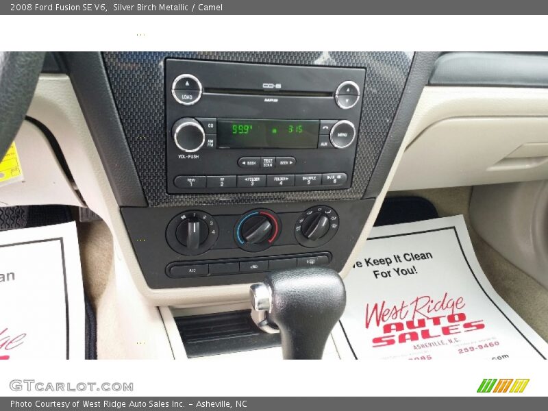 Silver Birch Metallic / Camel 2008 Ford Fusion SE V6