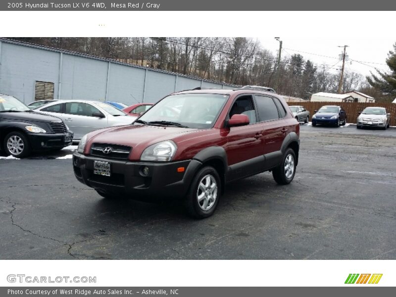 Mesa Red / Gray 2005 Hyundai Tucson LX V6 4WD