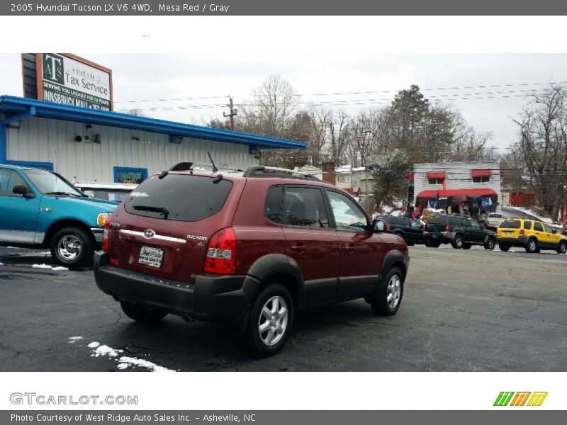 Mesa Red / Gray 2005 Hyundai Tucson LX V6 4WD