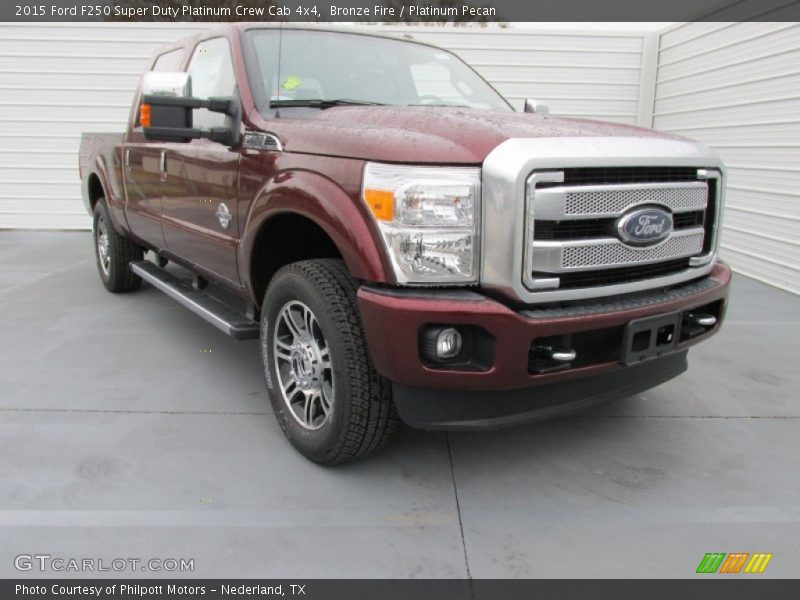 Bronze Fire / Platinum Pecan 2015 Ford F250 Super Duty Platinum Crew Cab 4x4