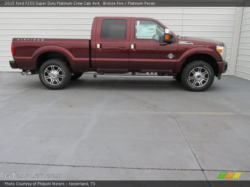  2015 F250 Super Duty Platinum Crew Cab 4x4 Bronze Fire