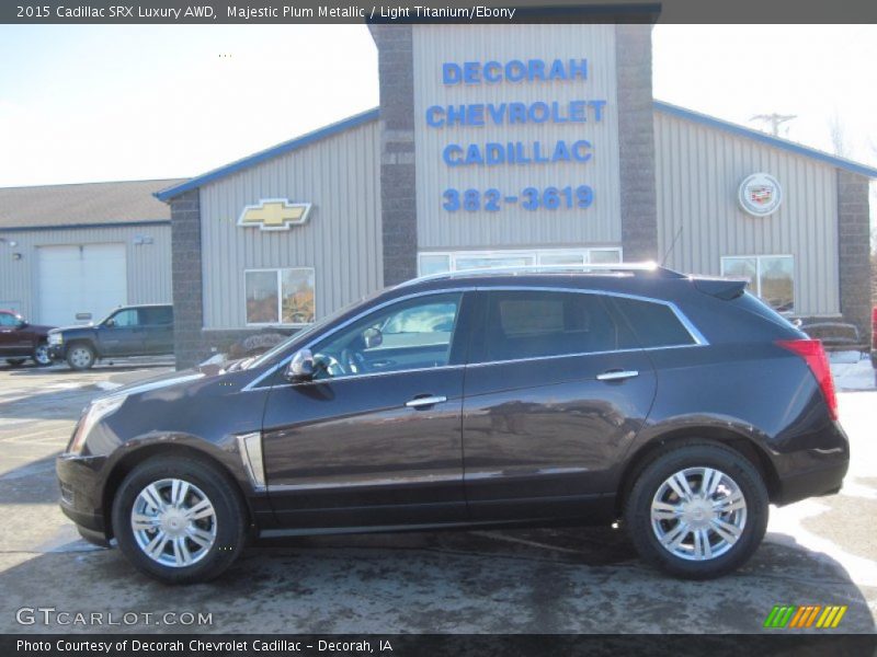 Majestic Plum Metallic / Light Titanium/Ebony 2015 Cadillac SRX Luxury AWD