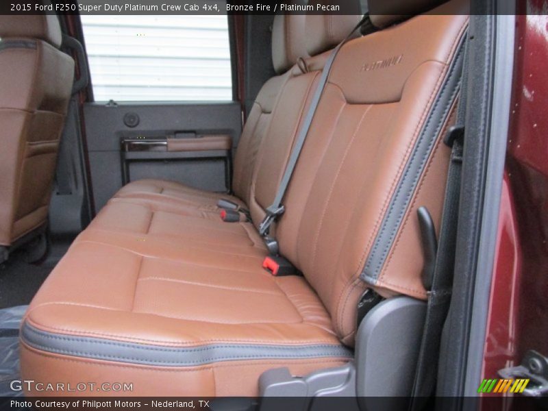 Rear Seat of 2015 F250 Super Duty Platinum Crew Cab 4x4