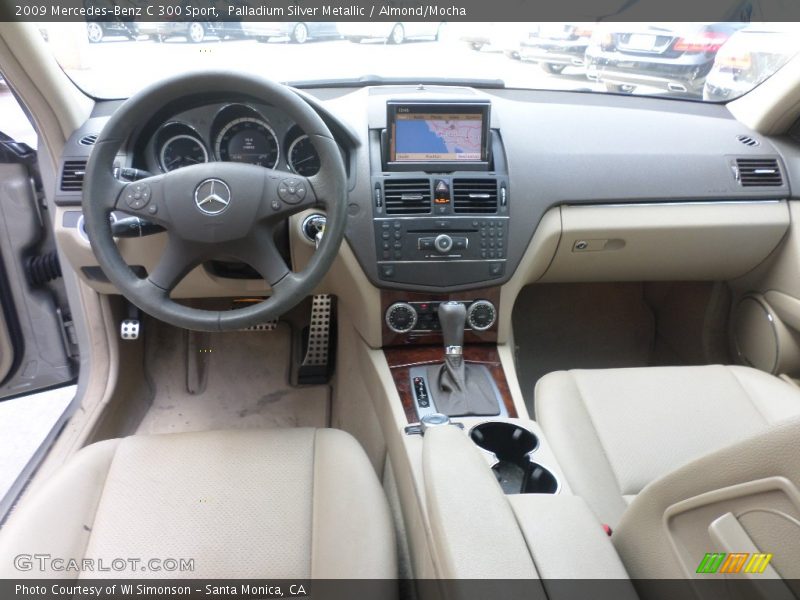 Palladium Silver Metallic / Almond/Mocha 2009 Mercedes-Benz C 300 Sport