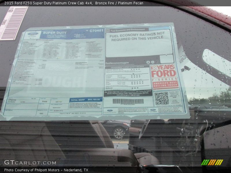 Bronze Fire / Platinum Pecan 2015 Ford F250 Super Duty Platinum Crew Cab 4x4