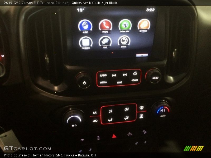 Quicksilver Metallic / Jet Black 2015 GMC Canyon SLE Extended Cab 4x4