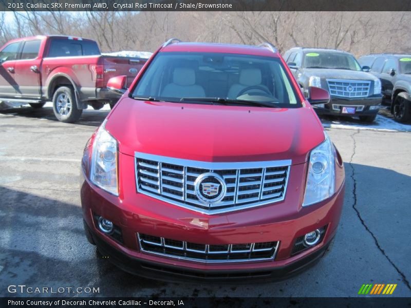 Crystal Red Tintcoat / Shale/Brownstone 2015 Cadillac SRX Premium AWD