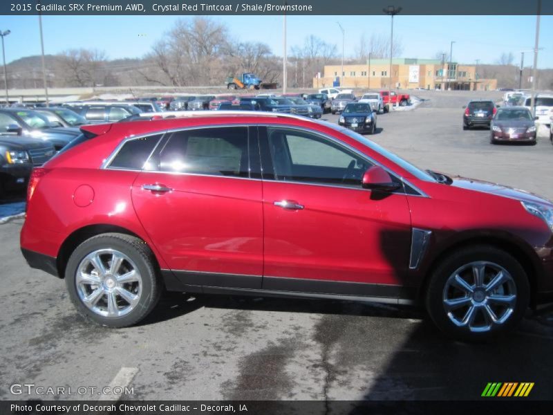 Crystal Red Tintcoat / Shale/Brownstone 2015 Cadillac SRX Premium AWD