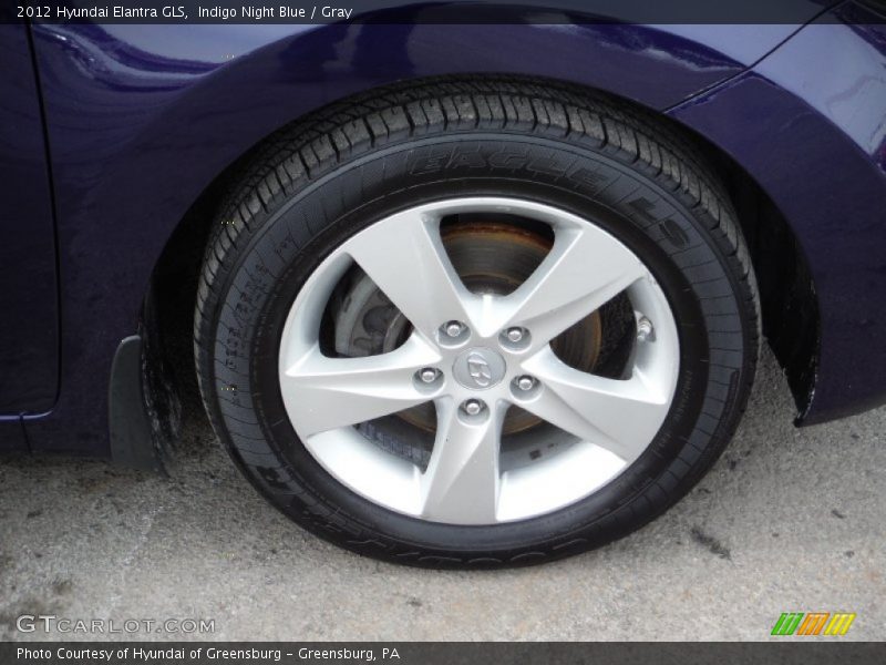 Indigo Night Blue / Gray 2012 Hyundai Elantra GLS