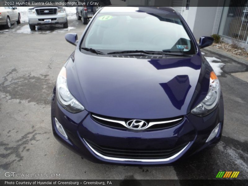 Indigo Night Blue / Gray 2012 Hyundai Elantra GLS