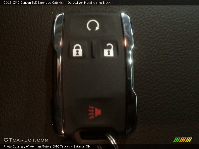 Quicksilver Metallic / Jet Black 2015 GMC Canyon SLE Extended Cab 4x4