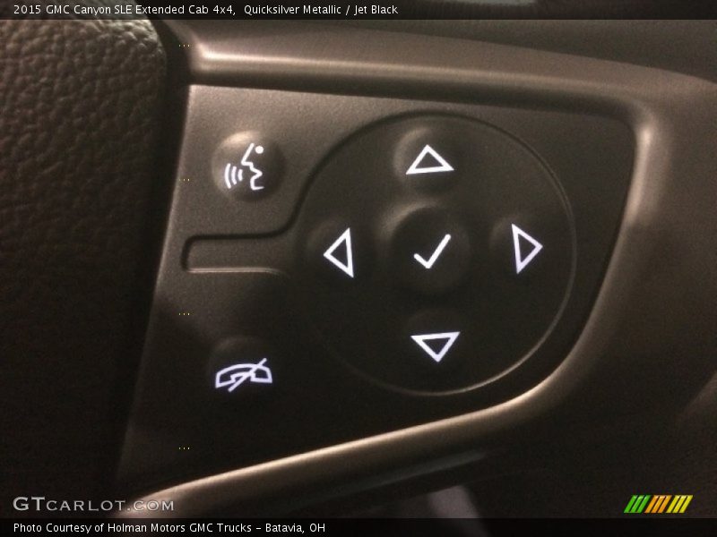 Quicksilver Metallic / Jet Black 2015 GMC Canyon SLE Extended Cab 4x4