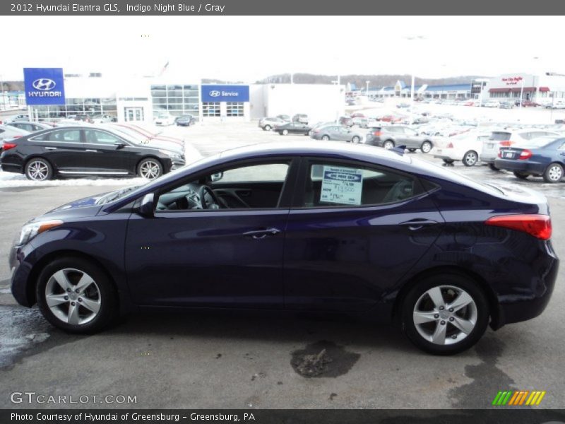 Indigo Night Blue / Gray 2012 Hyundai Elantra GLS