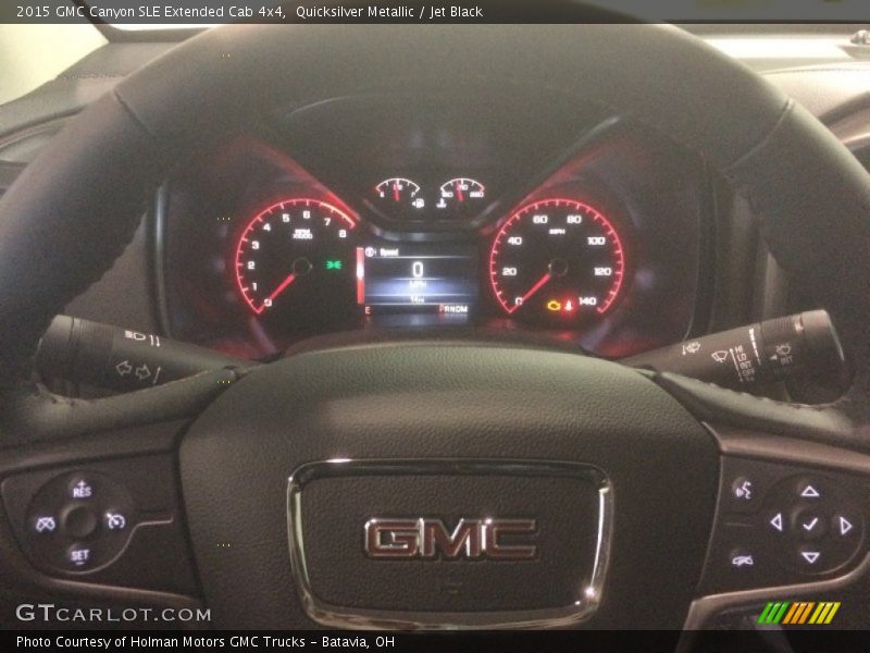 Quicksilver Metallic / Jet Black 2015 GMC Canyon SLE Extended Cab 4x4