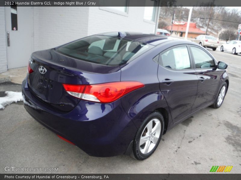 Indigo Night Blue / Gray 2012 Hyundai Elantra GLS