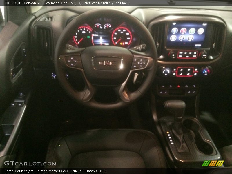 Quicksilver Metallic / Jet Black 2015 GMC Canyon SLE Extended Cab 4x4
