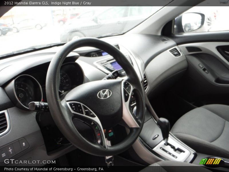 Indigo Night Blue / Gray 2012 Hyundai Elantra GLS