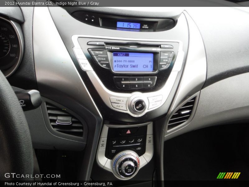 Indigo Night Blue / Gray 2012 Hyundai Elantra GLS