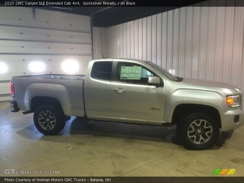 Quicksilver Metallic / Jet Black 2015 GMC Canyon SLE Extended Cab 4x4