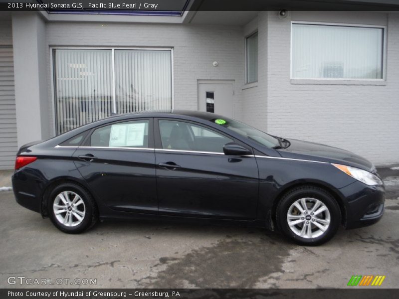 Pacific Blue Pearl / Gray 2013 Hyundai Sonata GLS