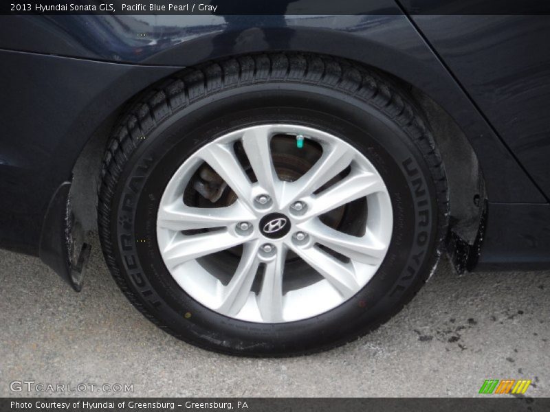 Pacific Blue Pearl / Gray 2013 Hyundai Sonata GLS