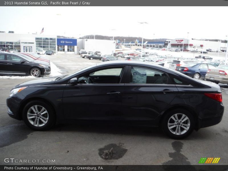 Pacific Blue Pearl / Gray 2013 Hyundai Sonata GLS