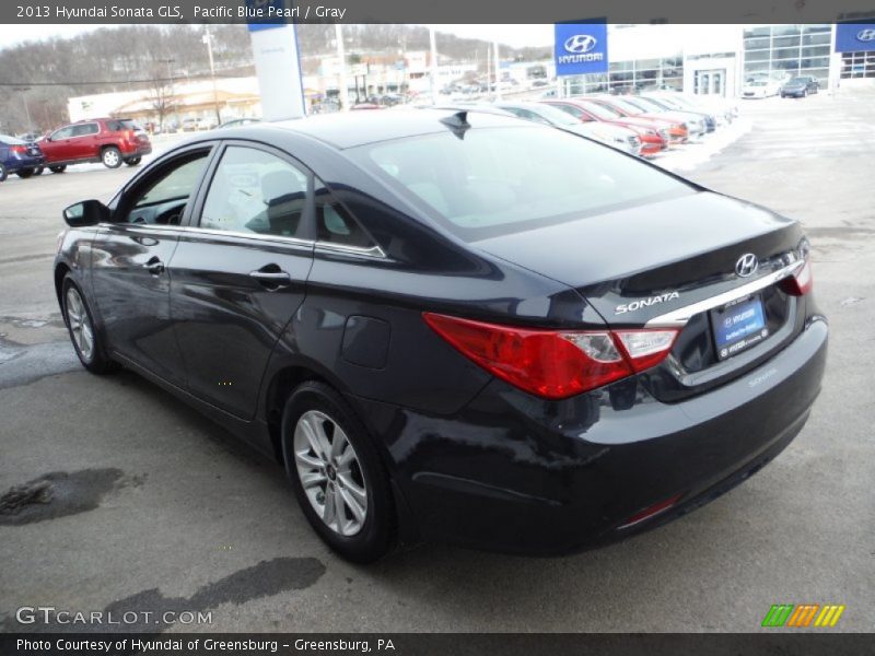 Pacific Blue Pearl / Gray 2013 Hyundai Sonata GLS