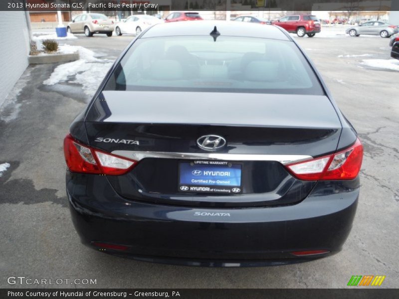 Pacific Blue Pearl / Gray 2013 Hyundai Sonata GLS