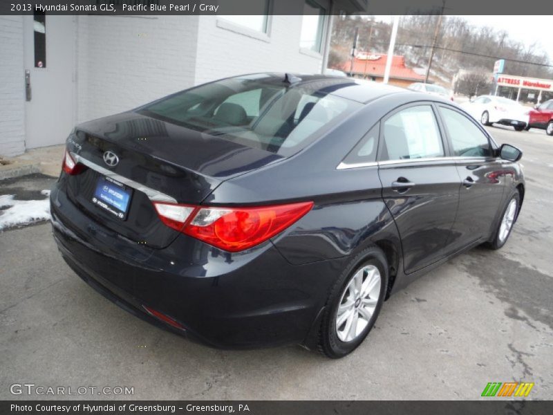 Pacific Blue Pearl / Gray 2013 Hyundai Sonata GLS