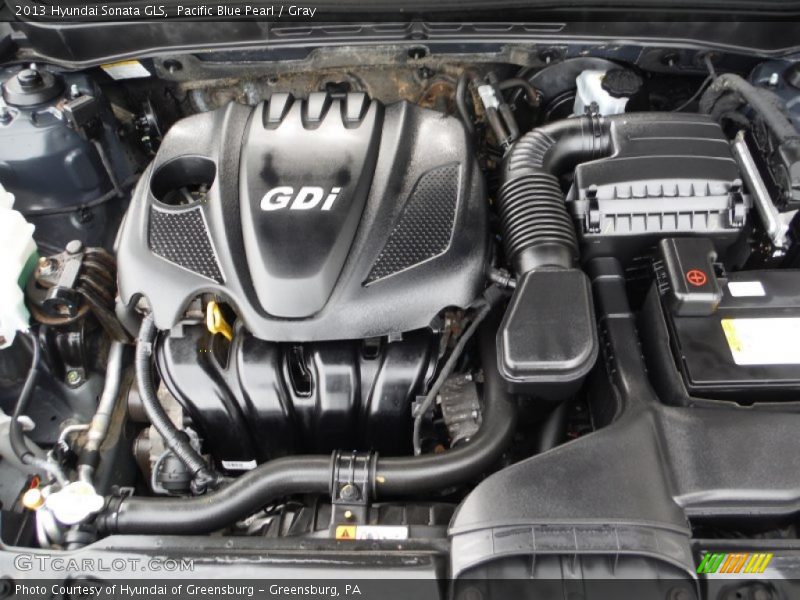Pacific Blue Pearl / Gray 2013 Hyundai Sonata GLS